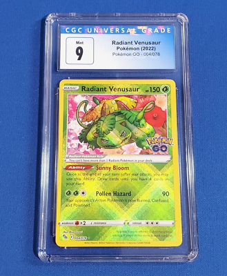 Pokemon TCG Pokmon GO 004/078 RADIANT VENUSAUR CGC Graded 9 MINT | eBay