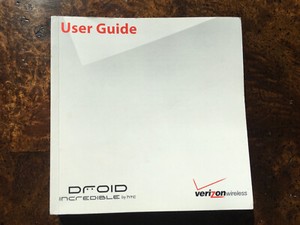 BOOKLET-“USER GUIDE” ‘DROID’ INCREDIBLE by htc - MANUAL - EXCELLENT 307 PAGES(2)