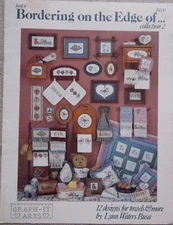 BORDERING ON THE EDGE OF cross stitch pattern chart leaflet 12 design motif 