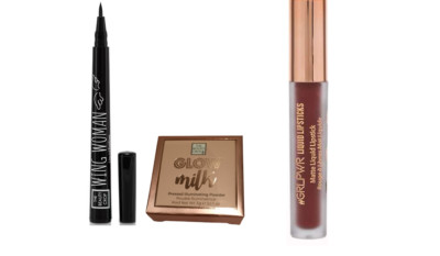 Beauty Crop Paket - Highlighter Puder, Eyeliner & GRLPWR Lipgloss
