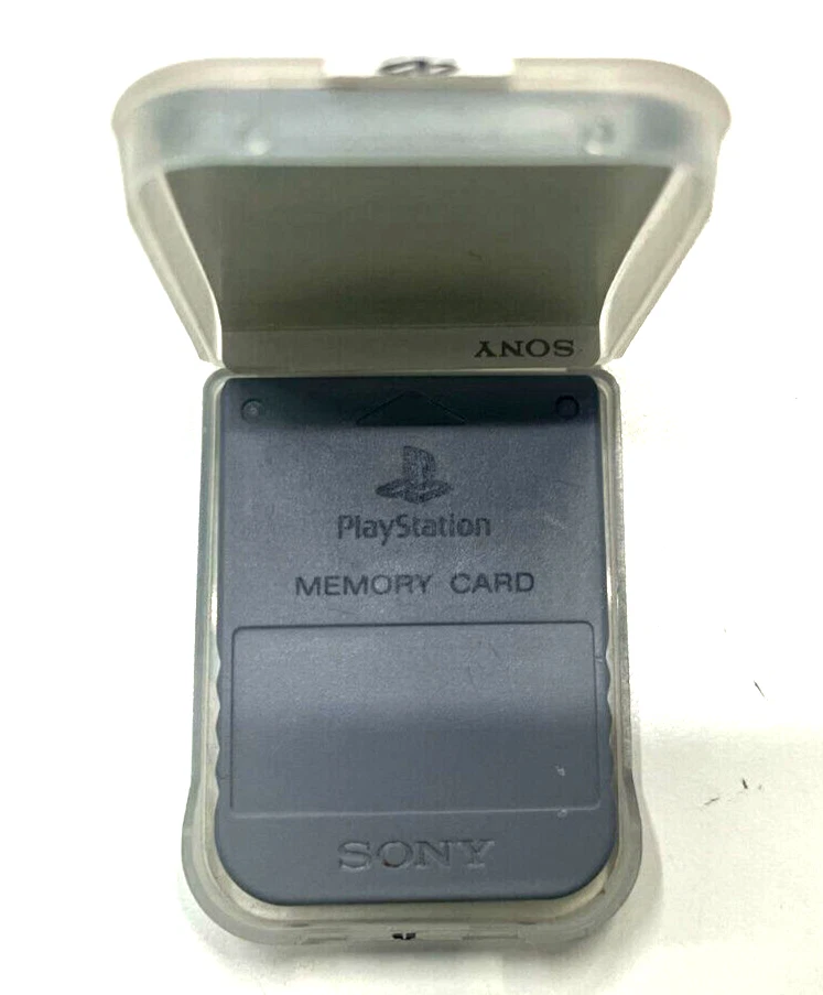 Memory Card PS1 PSX Originale Sony Playstation Grigia COME NUOVA CON CUSTODIA - Immagine 2 di 2