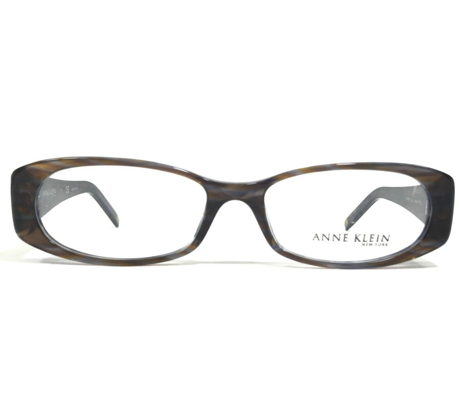 Anne Klein Eyeglasses Frames AK 8087 222 Clear Brown Blue Purple Horn 52-16-135