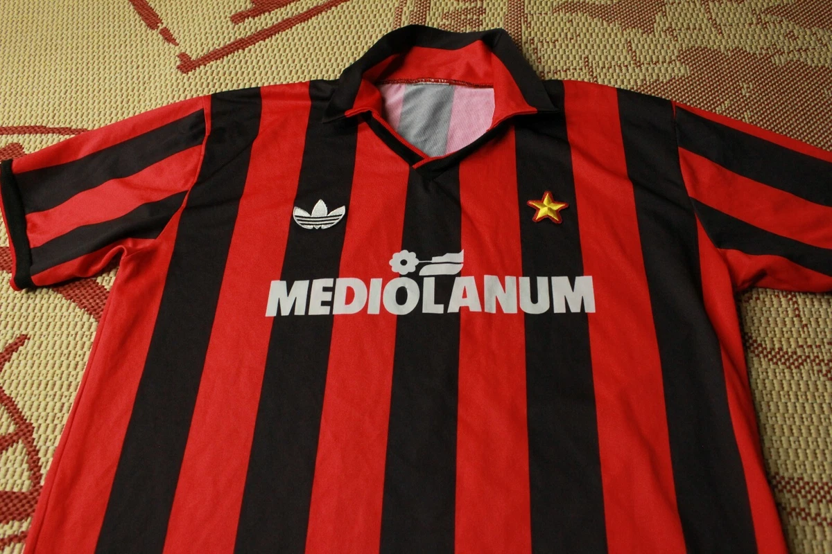 adidas (SPORTPRO) AC MIlan 1990-1991 Fan Home Shirt - USED Condition  (Great) - Size XL