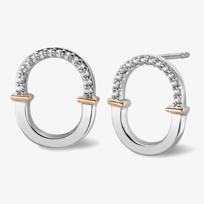 Clogau Welsh Gold Connection Silver and White Topaz Earrings 3SCRL0743