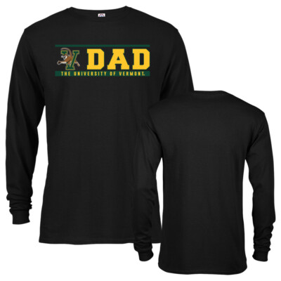 University of Vermont Catamounts UVM Dad Father Parent Logo Long Sleeve T-shirt