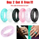 1pc Medical Silicone Finger Ring For Men Women Soft Rubber Wedding Rings Bands