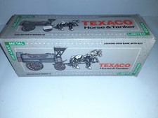 cast METAL Texaco horse drawn Fuel Tanker 8 Petroliana ERTL BANK toy