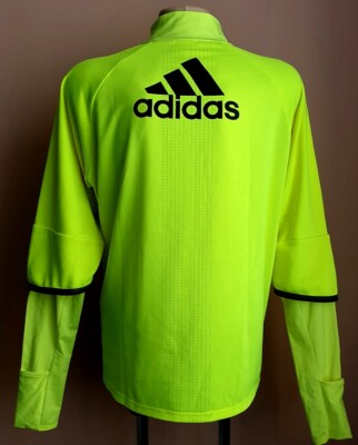 Adidas Men Chelsea Climacool Top Jersey L/S Tee Soccer Lime Shirts