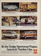 1976 Print Ad Dodge Sportsman Wagon Window Vans Chrysler Corporation