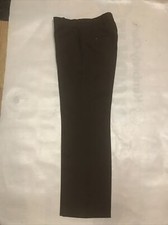 1970s MONTGOMERY WARD Mens Brown Polyester Dress Pants Slacks Trouser 32x31 NWOT