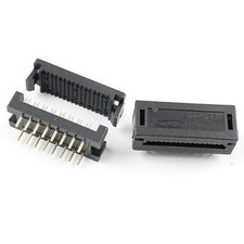 50Pcs 2.54mm x 7.62mm Pitch 16 Pin Male Header FD IDC Cable Transition Connector