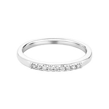 14K White Gold Round Natural Diamond Anniversary Wedding Band Ring MZ5661