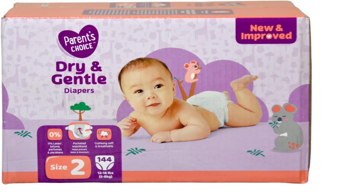 Walmart Pampers Choice Parent's Choice Dry Gentle Diapers Size