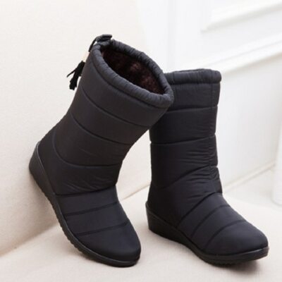 Botas De Invierno Para Mujer Zapatos De Nieve Impermeables Cálidas Botines  Moda | eBay