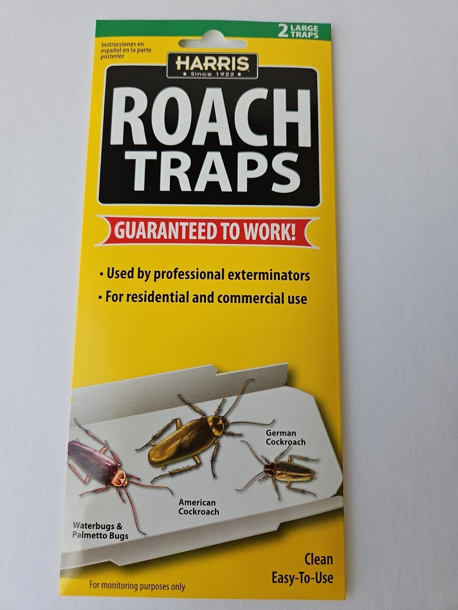 Harris Roach Traps with 25 Irresistible Lures (2-Pack