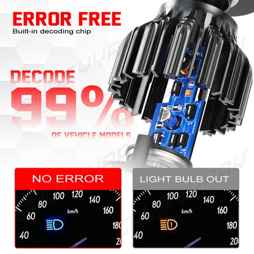 9005+H11 LED Headlight Combo High/Lo Beam Bulbs Super White Bright Lamps - Picture 8 of 10