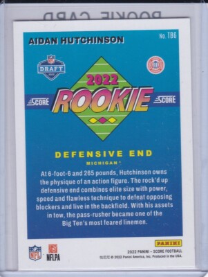 AIDAN HUTCHINSON ROOKIE CARD 2022 Score Football MICHIGAN