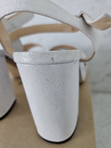 Scarpe sandali Russell & Bromley tacco argento pelle plateau UK 5 EU 41 - Foto 13 di 15