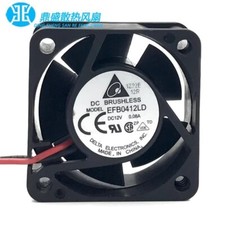 Delta EFB0412LD 4020 DC12V 0.08A 4CM 2-Wire Mute Cooling Fan
