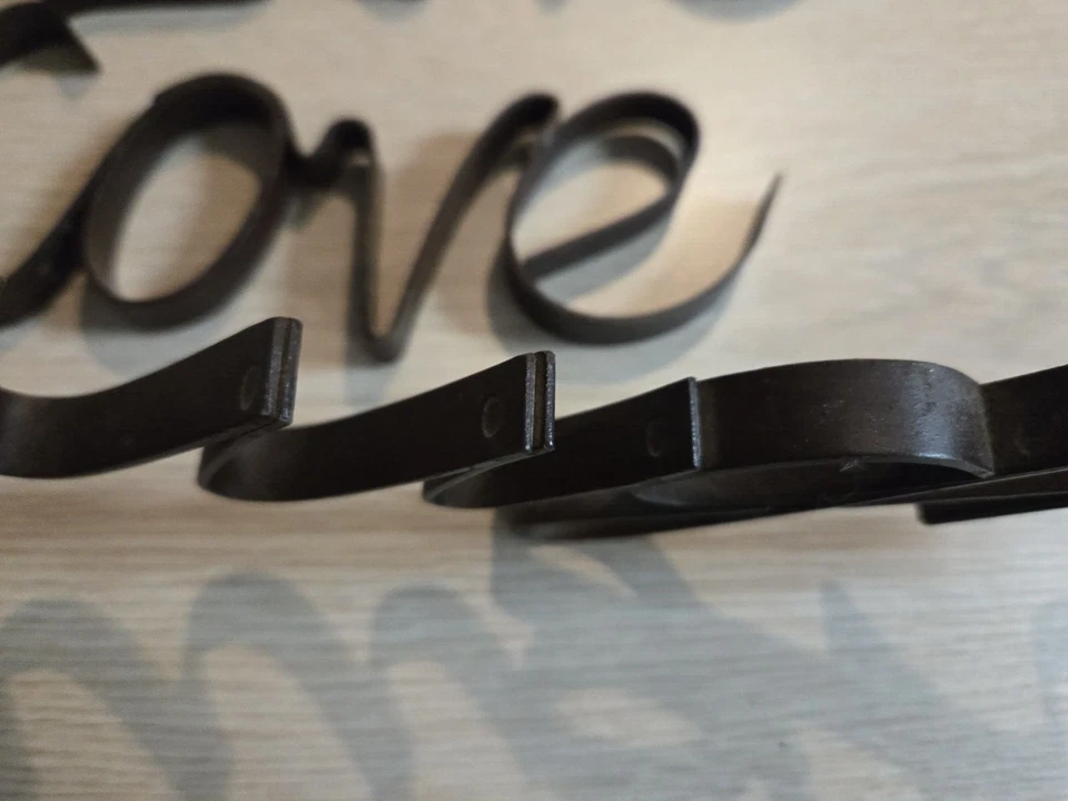 Live Love Laugh Brown Metal Wall Hanging Weathered Rustic - Image 3 of 4