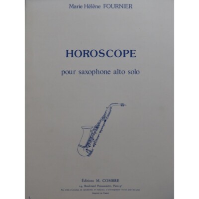 Fournier Marie Helene Horoscope Alto Saxophone