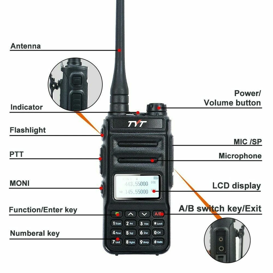 TYT TH-UV88 Talkie Walkie VHF/UHF Dual Band Analog Two-Way Radio      US Seller  - Image 3 of 4