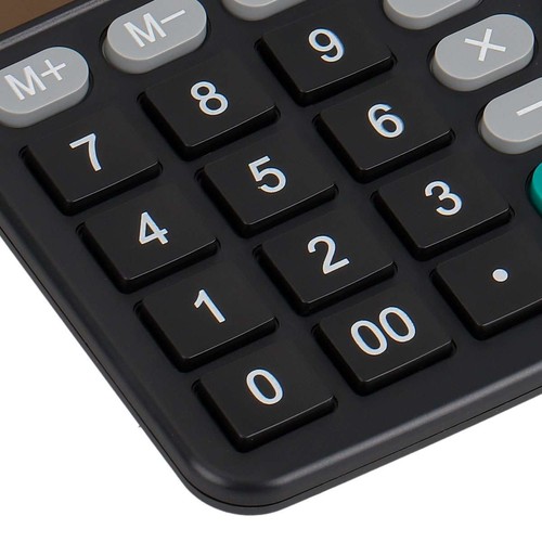 12-Digit Desktop Calculator Solar Battery Big Button Dual Power Large Display - Picture 8 of 15
