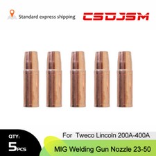 5-pk 23-50 1/2" MIG Welding Gun Nozzle For Tweco Lincoln 200-400A
