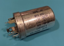 750 uF 50V, 1500 uF 40V, 500 uF 40V can electrolytic capacitor, new old stock.