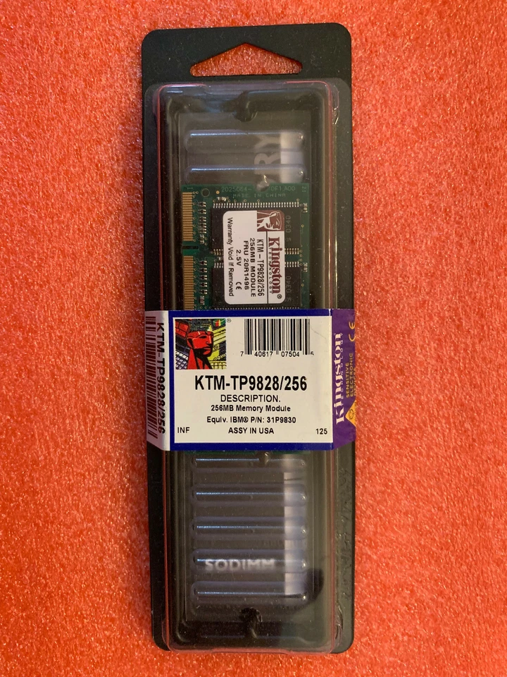 Kingston 256 MB PC2700 DDR-333 333MHz SO-DIMM Laptop Memory RAM KTM-TP9828/256 - Image 2 of 2