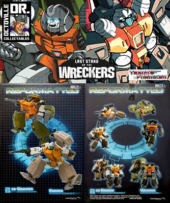 Mastermind Creations R-39 Ebrius & Gravus / IDW Guzzle & Brawn Brandneu