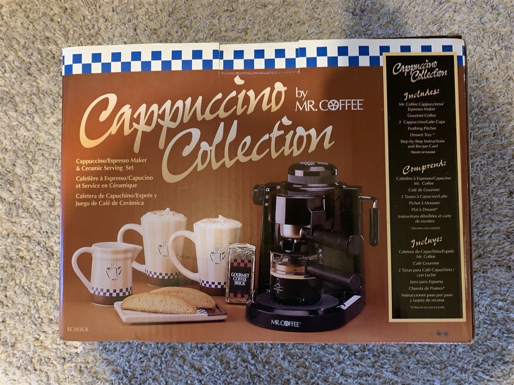 Vintage Mr Coffee ECM4 Cappuccino Espresso Maker NIB Cappuccino Collection  