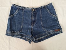 Vintage Y2K NO EXCUSES Mid Rise Denim Mom Shorts Utility Size 9/10 29" S4W