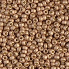 Miyuki Round Seed Beads Size 8/0 DURACOAT Galvanized Mat Champagne 22GM 8-4204F