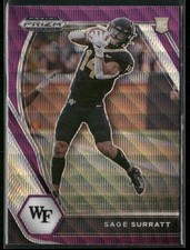 2021 Panini Prizm Draft Picks Collegiate #134 Sage Surratt Purple Wave