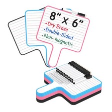 12 Pcs Dry Erase Paddles Auction 6x8 Inch Answer Whiteboard Handheld Game Paddle