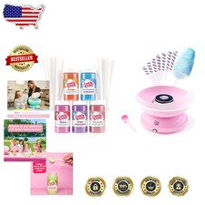 Pro Cotton Candy Maker CC1000-S Pink - 5 Gourmet Sugars, 50 Cones