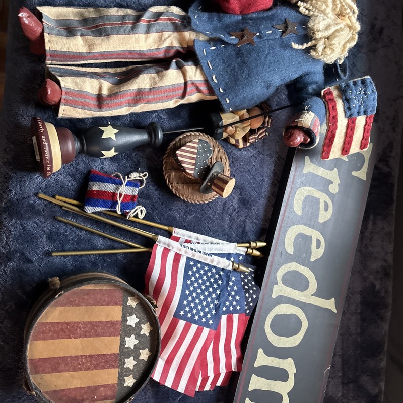 Mixed Lot of Red White and Blue Country Themed