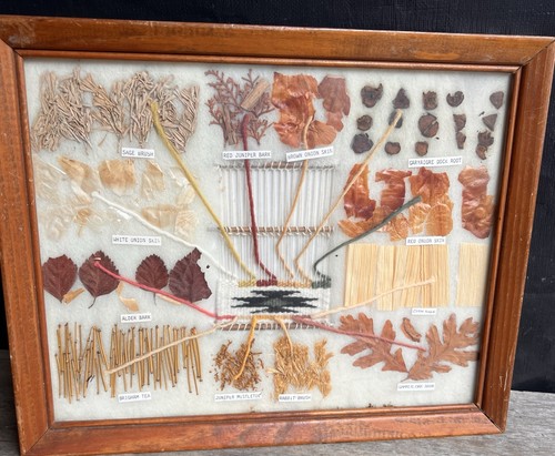 RARE NAVAJO DYE CHART  10X12 FRAMED