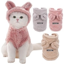Selena Cat Bunny Ears Costume Cute Dog Kitten Hoodies Sweater Small, Pink