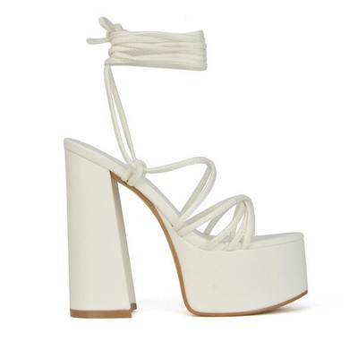 Damen Plateau High Heels Damen Schnürschuhe Party Schuhe