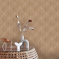 Vliestapete Elle Art Deco Muster FäCher Motiv Gold Metallic 10451-30 (3,74€/1Qm)
