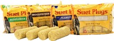 Suet Plugs Variety 16 Pack, 4 Wrapped 4 Packs 12 Ounces Each