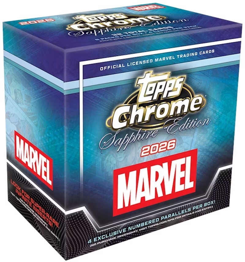 2026 Topps Chrome Marvel Comics Sapphire Edition Hobby Box Sealed - PRESALE 8/14