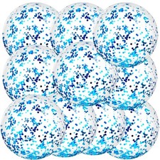 Civaner 10 Pcs Inflatable Glitter 40 x 40 cm / 15.75 x inches, Blue