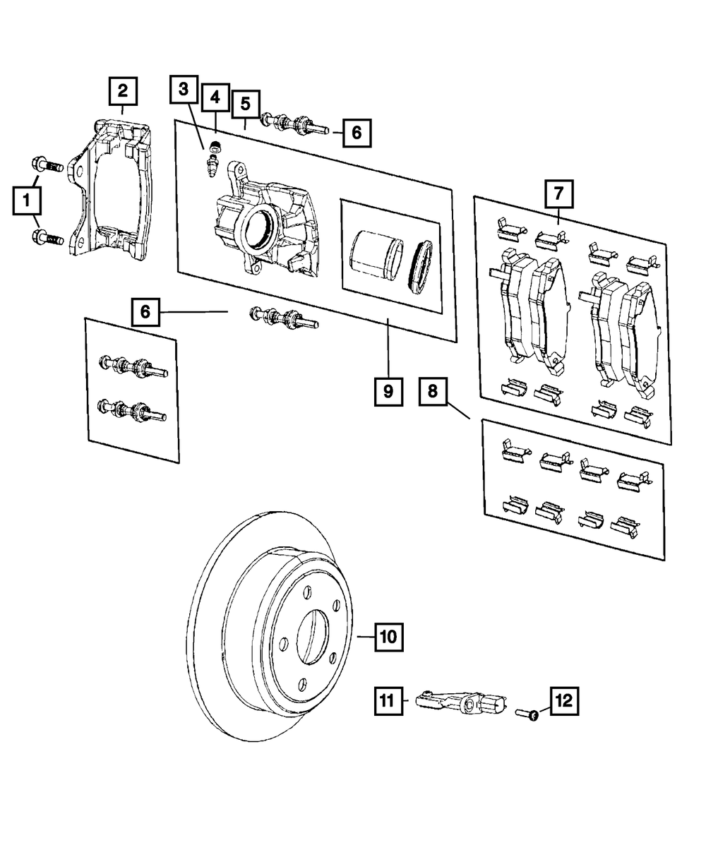 Genuine Mopar Disc Brake Caliper Assembly Right 68003778AA