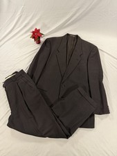Giorgio Armani Saks Fifth Ave 2 Piece Suit Chocolate Brown Wool Size 40R