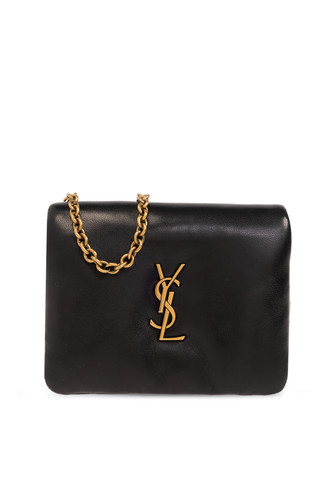 SAINT LAURENT Black Shoulder Chain Wallet Bag New & Authentic