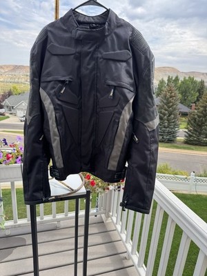 XELEMENT BIKER JACKET W/ZIP OUT LINER, ARMOR, XL, LEATHER & NYLON, NEW W/OUT TAG