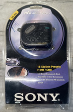 Sony Walkman SRF-M35 FM/AM Portable Radio w/Headphones Open Box Vintage